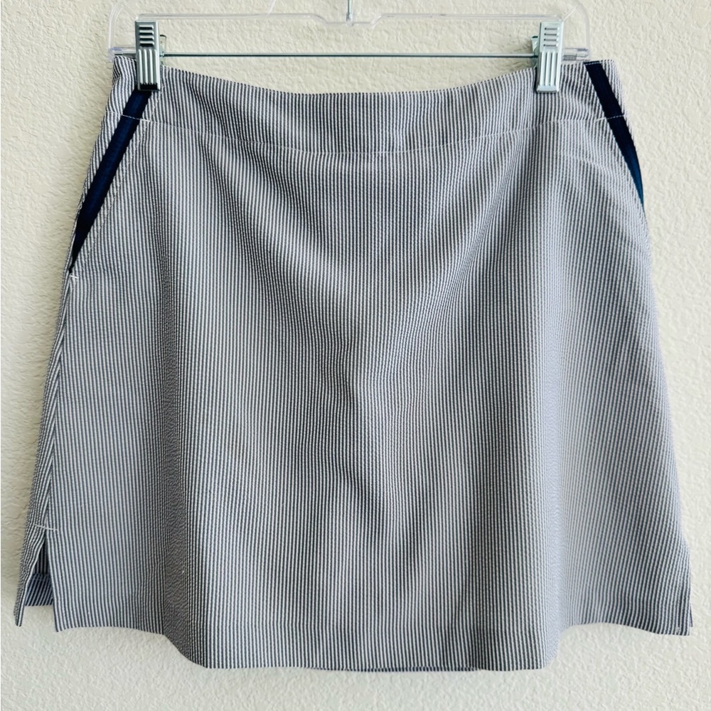 2 Lady Hagan pinstripe, Golf skirt, size 8 blue and white peach and white - Picture 4 of 12